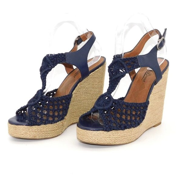 Lucky Brand "Rilo" Macrame Espadrille Jute Wedges - Picture 4 of 12